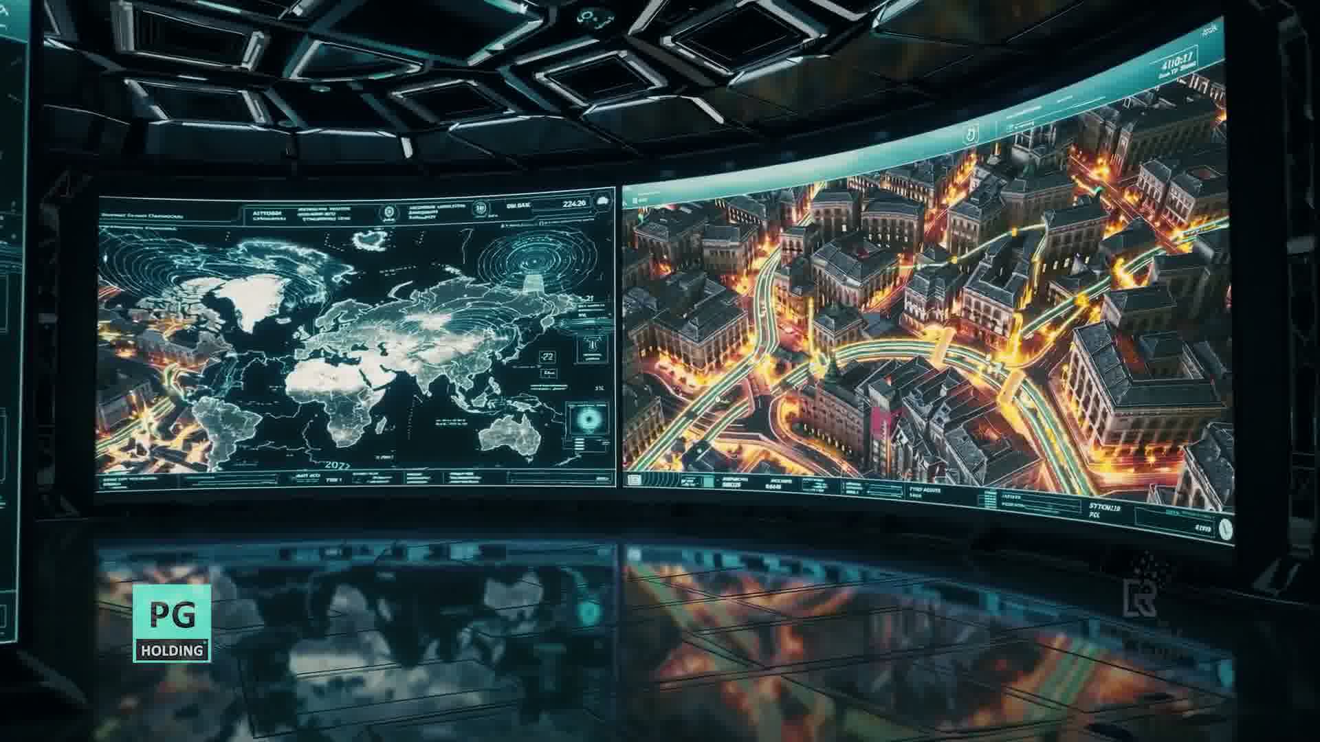 Operations command center visualizing global and city intelligence